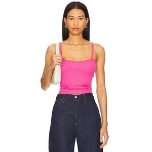 Cotton Citizen Verona Spaghetti Tank Top in Cerise M